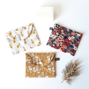 Pochette à savon imperméable en Liberty et coton enduit / pochette à shampoing solide / étui de rangement savon voyage