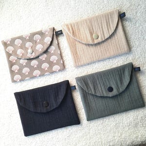 Pochette à savon imperméable en double gaze de coton et coton enduit / pochette à shampoing solide / étui à savon de voyage