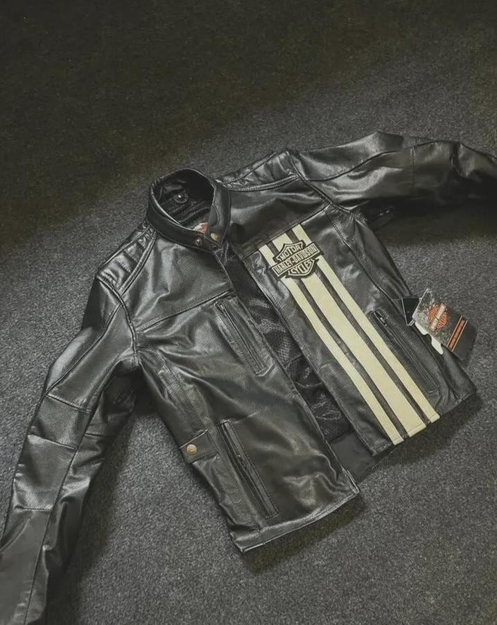 Mens Harley Davidson Triple Vent Leather Jacket - Etsy