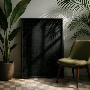 Binary Code Pattern Art Print, Green on Black Computer Coding Wall Art