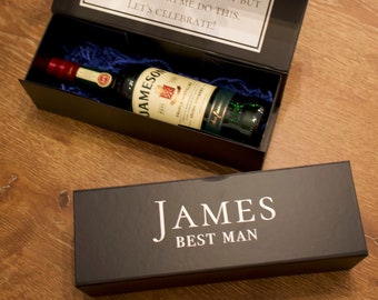 Groomsman Gift Box/Personalized Groomsman Box/Will You Be My Groomsman Box/Thank you/Wine Gift Box/ EMPTY inside WINE NOT included*