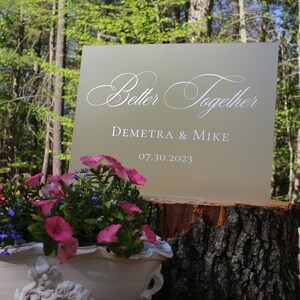 Personalized Frosted Acrylic Wedding Welcome Sign (18" x 24")