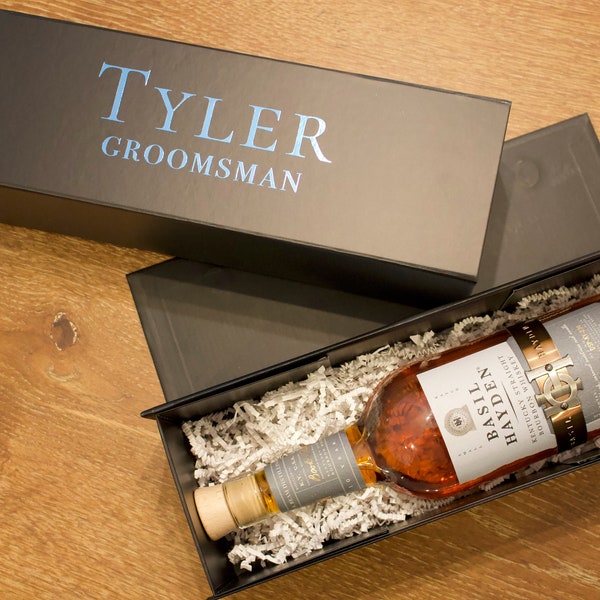 Groomsman Proposal Box/Personalized Groomsman Box/Will You Be My Groomsman Box/Thank you/Wine Gift Box/ EMPTY inside WINE NOT included*