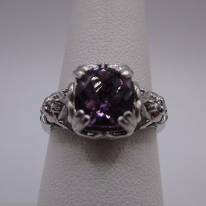 Amethyst and Topaz Ring in Sterling Silver - size 7                     #3354