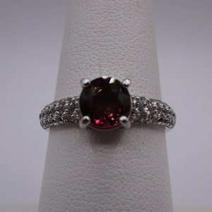 Round Cut Tourmaline and Topaz Ring in Sterling Silver  #3277