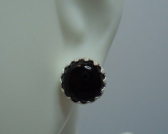 VALERE BLACK ONYX LIONESS EARRINGS MULTI