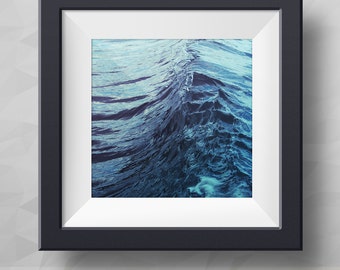 Emerge. From BCH.DESIGN Faces of a Wave Collection. Fine art photography, sea wave,  sea photography, nature photography, blue, navy colours