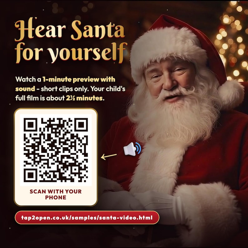 Message vidéo personnalisé du Père Noël, le Père Noël prononce le nom de votre enfant, liste des enfants sages, visite du pôle Nord, cadeau de Noël pour les enfants, fichier MP4 numérique image 3
