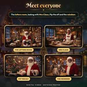 Personalized Black Santa Video Message, Santa Says Your Child's Name, Nice List, North Pole Tour, Christmas Eve Gift, Digital MP4 afbeelding 5