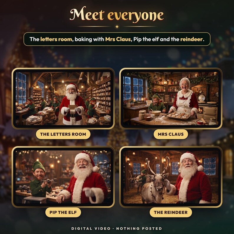 Baby's First Christmas Video from Santa, Personalized Santa Message, Says Baby's Name, Nice List, Keepsake Gift, Digital MP4 image 5