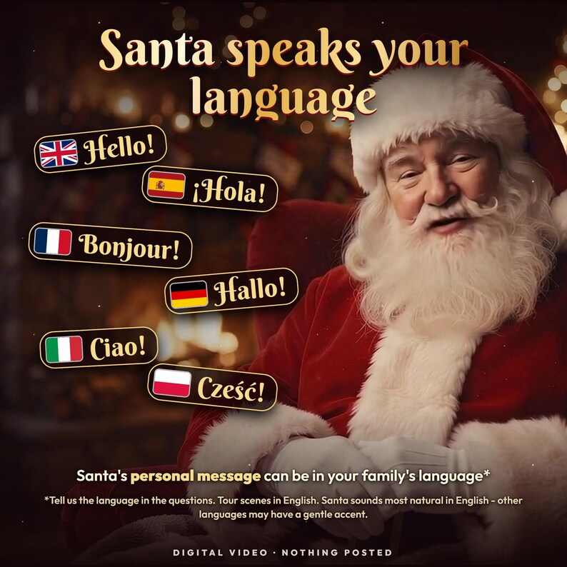 Baby's First Christmas Video from Santa, Personalized Santa Message, Says Baby's Name, Nice List, Keepsake Gift, Digital MP4 image 8