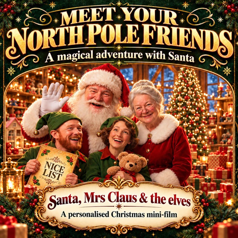Message vidéo personnalisé du Père Noël, le Père Noël prononce le nom de votre enfant, liste des enfants sages, visite du pôle Nord, cadeau de Noël pour les enfants, fichier MP4 numérique image 10