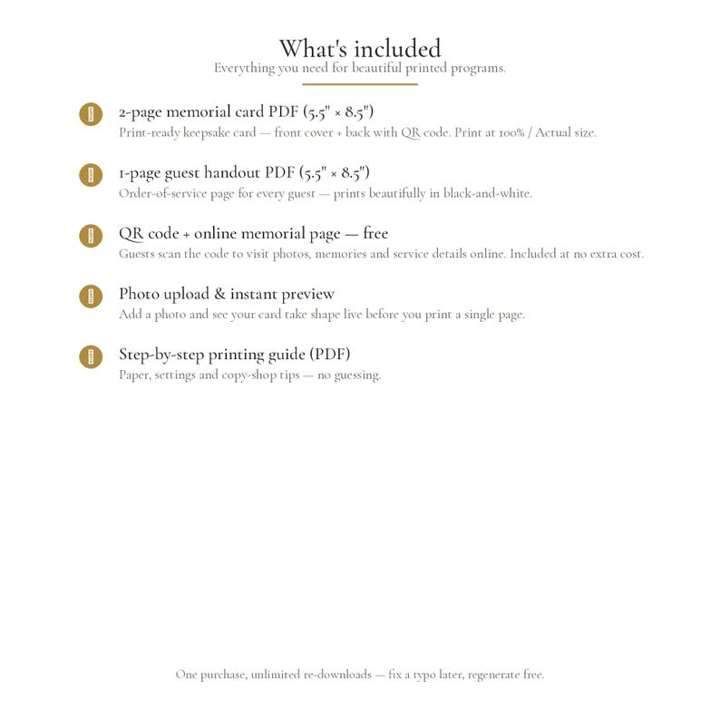 Editable Funeral Program Template, Full Page Portrait Memorial Card ...