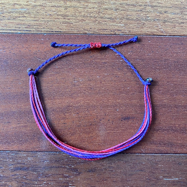 You choose your color—String Adjustable Friendship Stackable Surfer Bracelet, perfect for layering