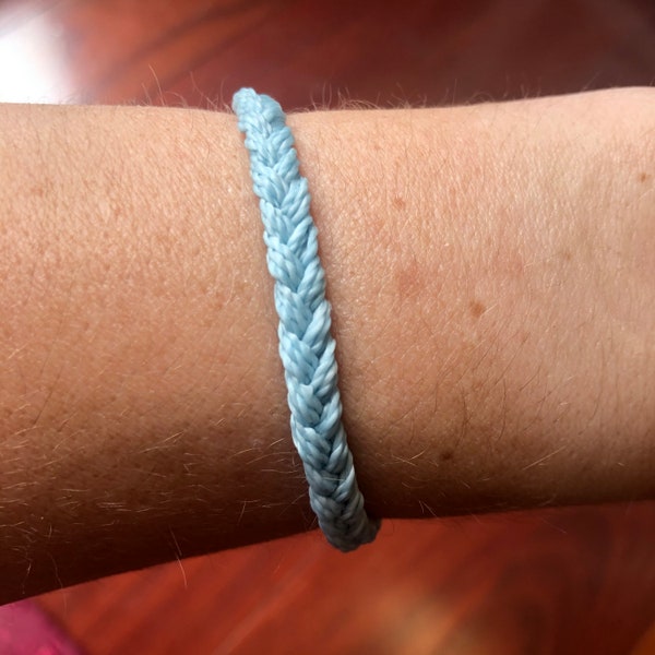 Prostate Cancer Awareness Braided Waxed Polyester Surfer Bracelet, perfect for stacking or layering