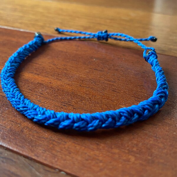 Colon Cancer Awareness Braided Waxed Polyester Surfer Bracelet, perfect for stacking or layering