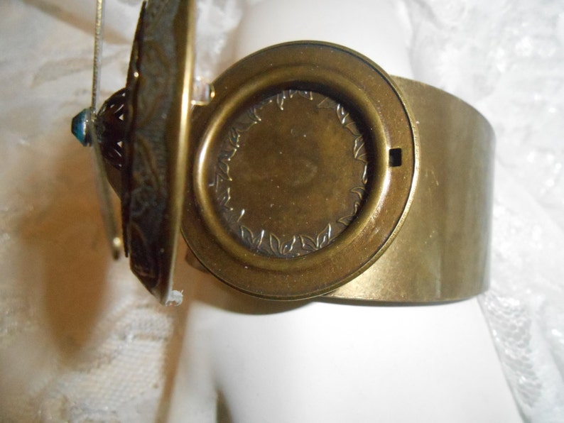 CUFF BRACELET Antique Gold OR Copper Open-Me-Up Cuff Photo Bracelet Unique