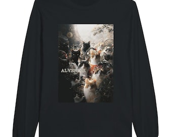 LNT002 UNISEX ALVENOIR Neko Cat Art Long Sleeve T-Shirt