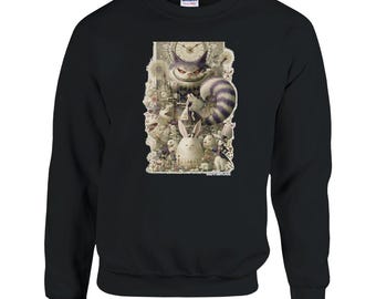 SW008 ALVENOIR Bluza artystyczna Alicja w Krainie Czarów - Wzór 038