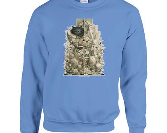 SW003 ALVENOIR Bluza artystyczna Alicja w Krainie Czarów - Wzór 033
