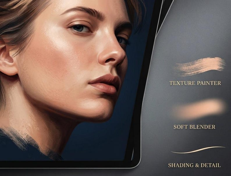 80+ Portrait Procreate Brushes Bundle | Face, Skin, Hair & Figure ...