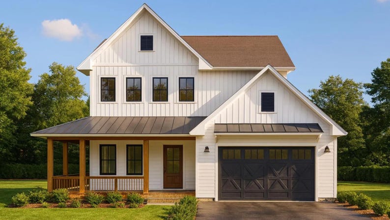 4 Bedroom House Plan, 3.5 Bath, 2 Story With Office & 2 Car Garage, 38 ...