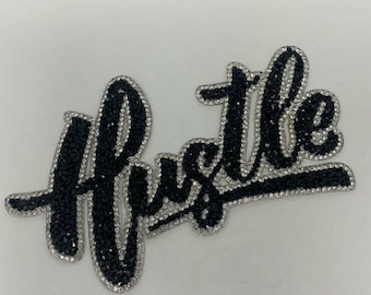 Black Yalulu 2Pcs Leaf Feather Crystal Rhinestone Patch Iron on Patches for Clothing Heat Transfer for T-Shirt Badges Applications DIY Appliques