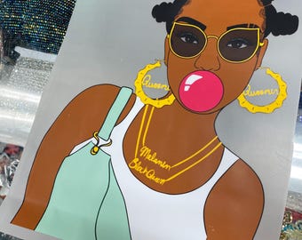 Patch Party Club, 12", "Bubble Pop" (1-pc) Ready to Press, DTF Transfer, Apparel Decorating, Tshirt Transfer