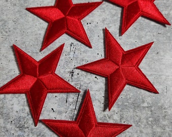 Uxcell Bow Iron On Patches, Sequin Bow Embroidered Patches Cute Fabric Diy Decorative Applique Red