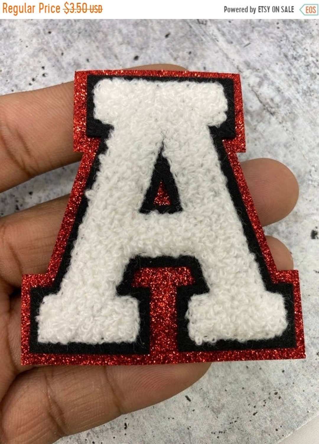 Chenille Letters red smaller Size 