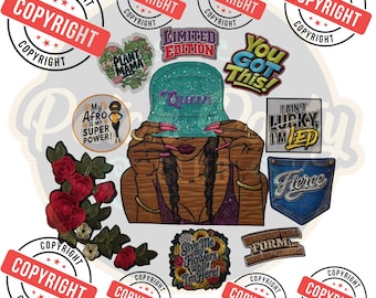 Patch Party Club: TVÅ Dollar Tuesday, Välj dina egna märkeslappar | Begränsad utgåva, Strykmärken för jackor, mössor, DIY