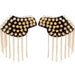 Decorative Shoulder Brooch Set, GOLD Spiked Rivet Designer Epaulette for Blazers, Jackets, and More, Stylish Accessories 