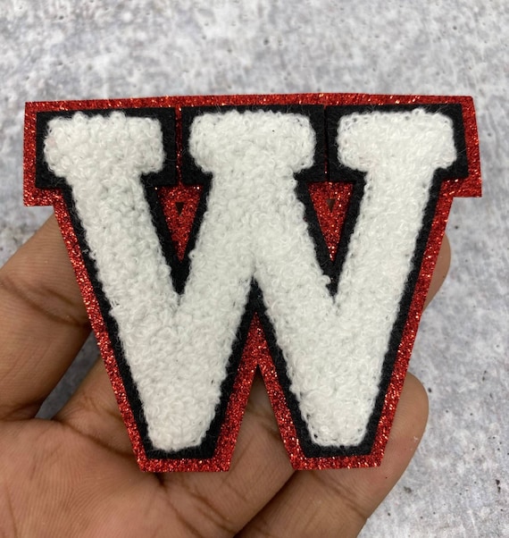 7.5cm Chenille Number Patch 3D Varsity Patches Iron on Alphabet Embroidery  Clothes 