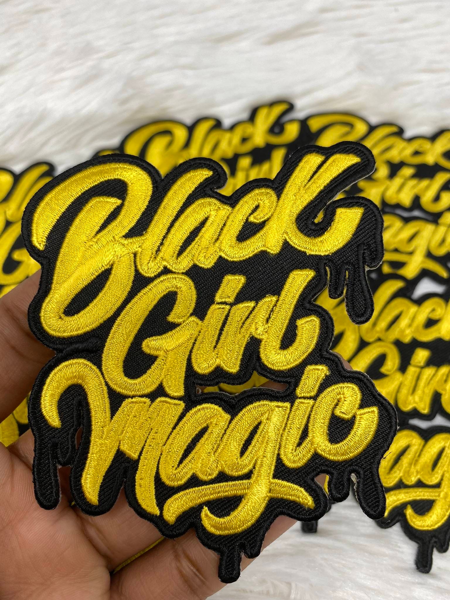 Afican Gil Black Gil Magic Emboideed Ion On Patch BLM