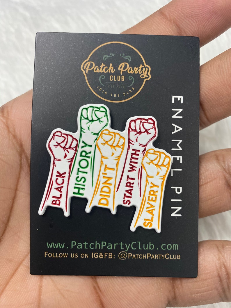 wButterfly Clutch Size 1.77 Enamel Pin New,Black History Didn/'t Start With Slavery Black History Gifts African American Enamel Pins