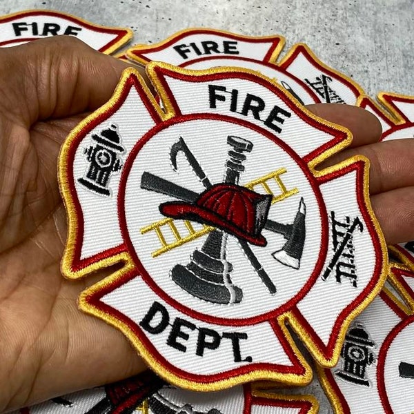 NEW Firefighter Patch, "Classic Fire Emblem," First Responder Gifts, 1-pc Iron-on Embroidered Patch, Support Badge, Patch for Clothing