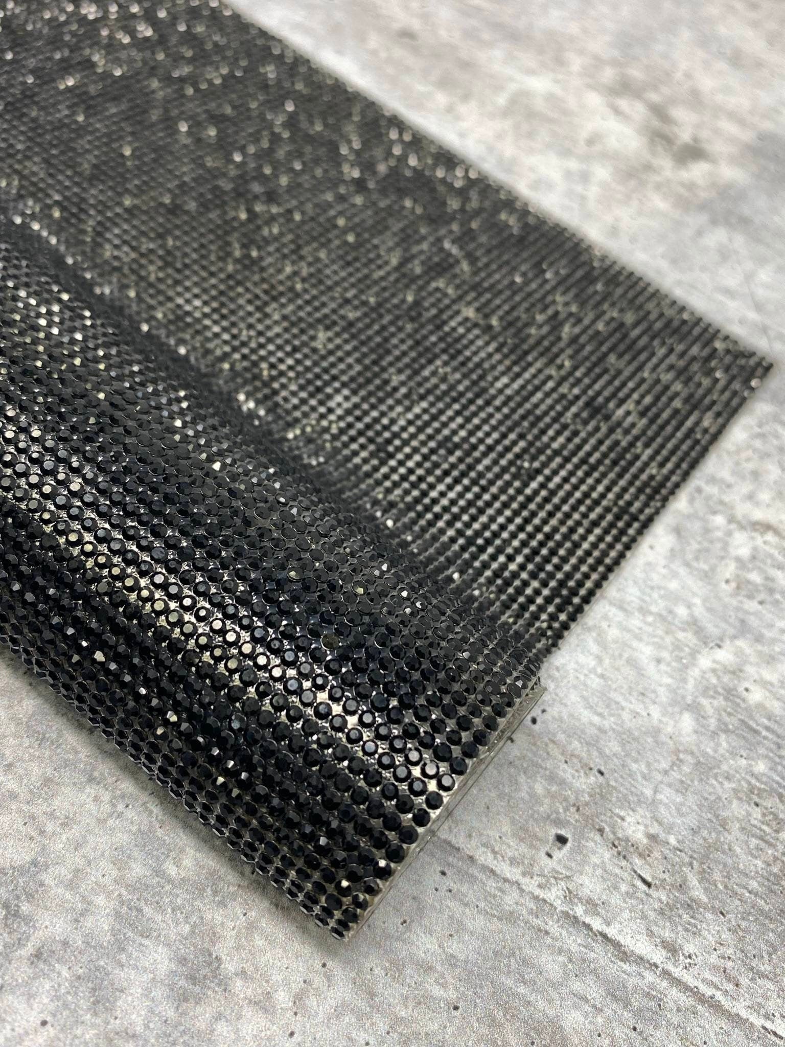 21x10.5 Black Diamond Rhinestone Adhesive Sheet