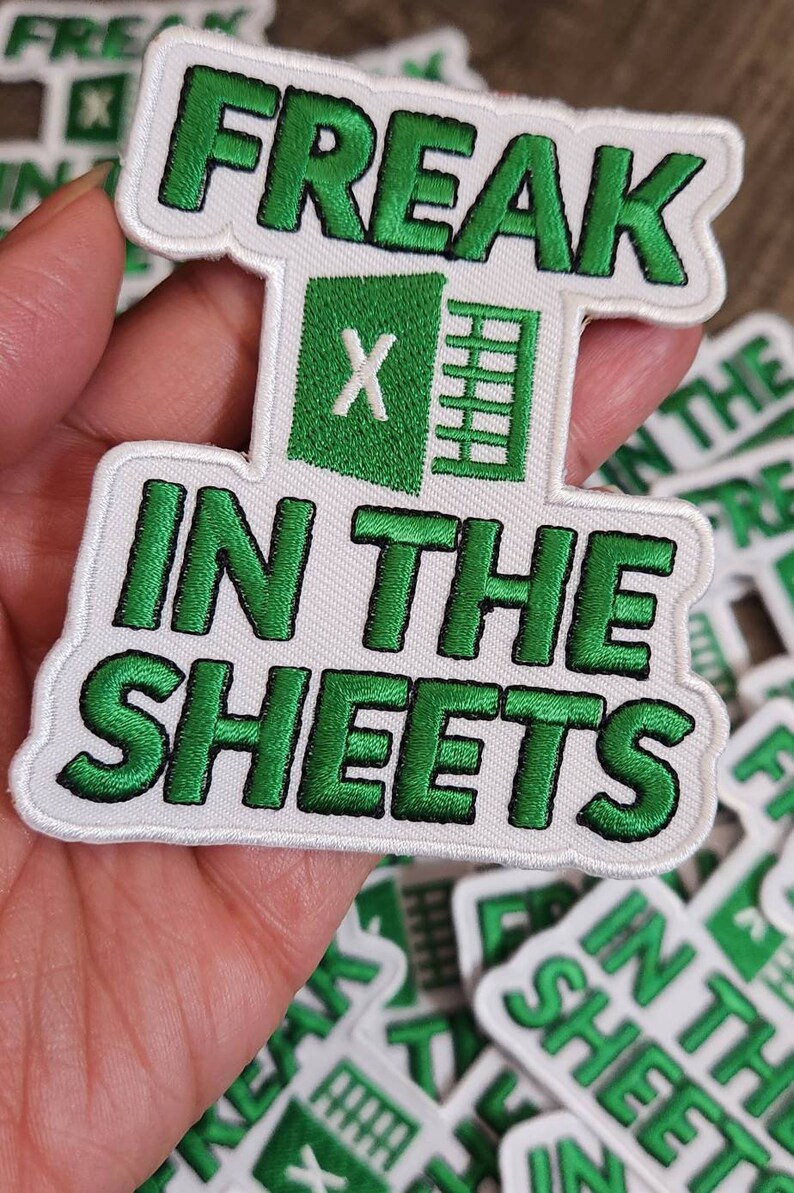 Funny freak in the Sheets 1-pc Excel Patch - Etsy