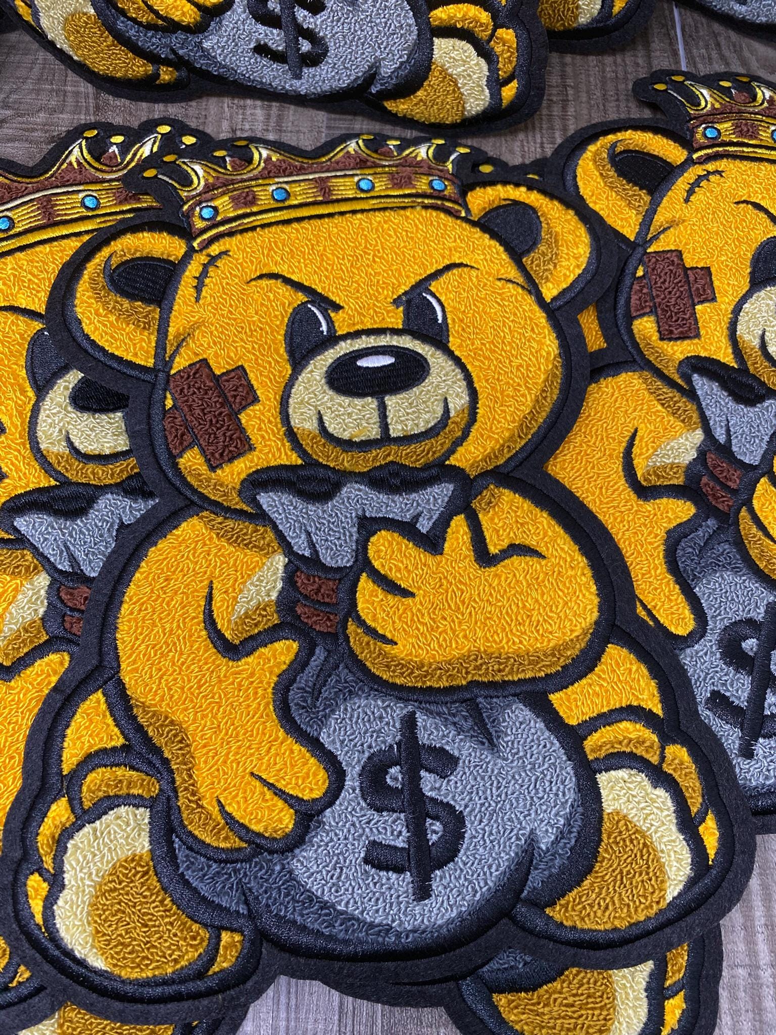 A8様☆【Used】HYS PATCH BEAR  ビッグT Patch Party Club, 1-pc, Chenille,