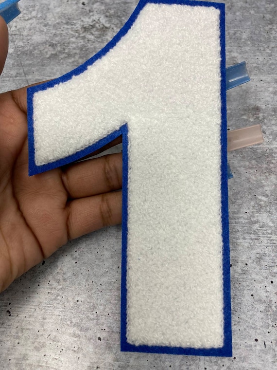  Blue NO.0-9 Iron On Numbers Patches Sew On Numbers