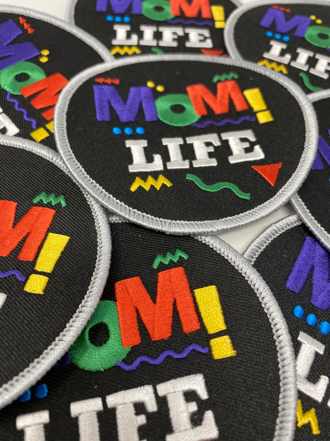 New Mom Life Mommy Patch Size 35 Iron On Etsy 