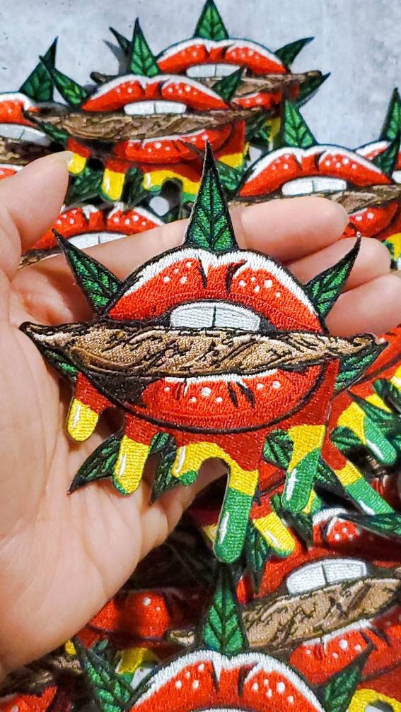 NEW, Limited Edition, "Drippin Ganja" Iron-On Patch, Embroi…