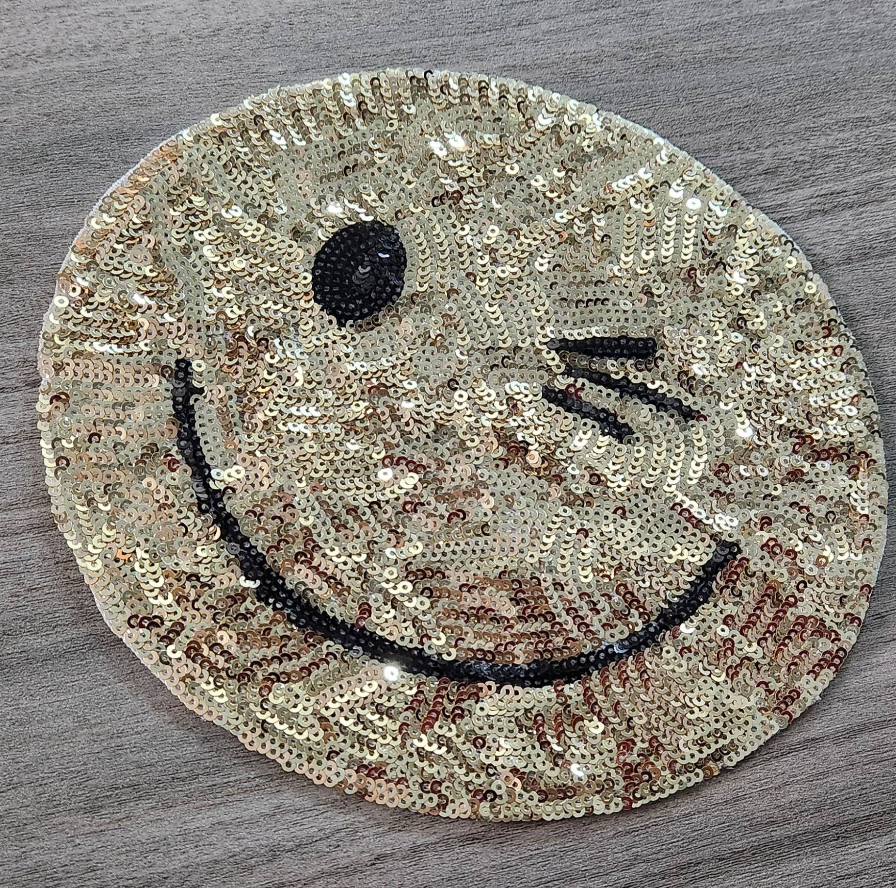 4 Pailletten-Patches Mit Schleife – Ca. 29x19 Cm, Schwarz-weiß, Aus Polyester, Zum Aufnähen
