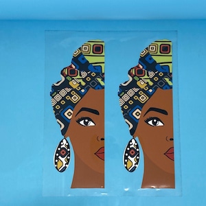 T-shirt Transfer Sheet, &quot;Nubian Queen&quot;  for HEAT PRESSING on garments,T-Shirts, Sweaters, Htv Appliques, Etc.