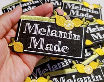 Super Cute,"Melanin Made" Popular Patch, 4" x 3" Iron-on Patch, Melanin Magic Patch, Embroidery Art,  Patch for Jackets, DIY Project, Crafts