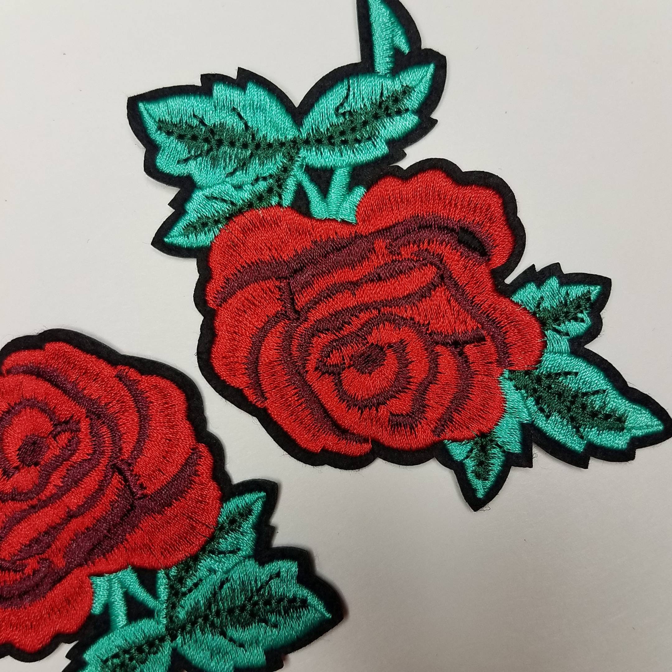 Rosettes 2 pc Rosebud set with teal stems size 3inches Etsy