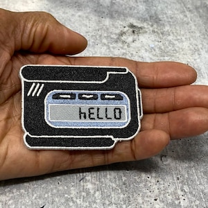 Retrostijl "BEEPER/PAGER", 1-stuk, old school opstrijkbare geborduurde patch, maat 2,75" nostalgische cadeaus, kleine patch voor jassen, hoeden