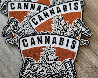 Patch Party Club (6-pc Wholesale Pack) "Cannibis" Premium Iron-On Patches – Same Style, Hats, Jackets, MSRP 55