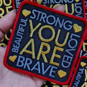 Affirmation Badge, 1-teilig, 3,5 ""You Are"" Aufbügler zum Aufbügeln, Statement Applikation, coole Patches für Kleidung & Hüte