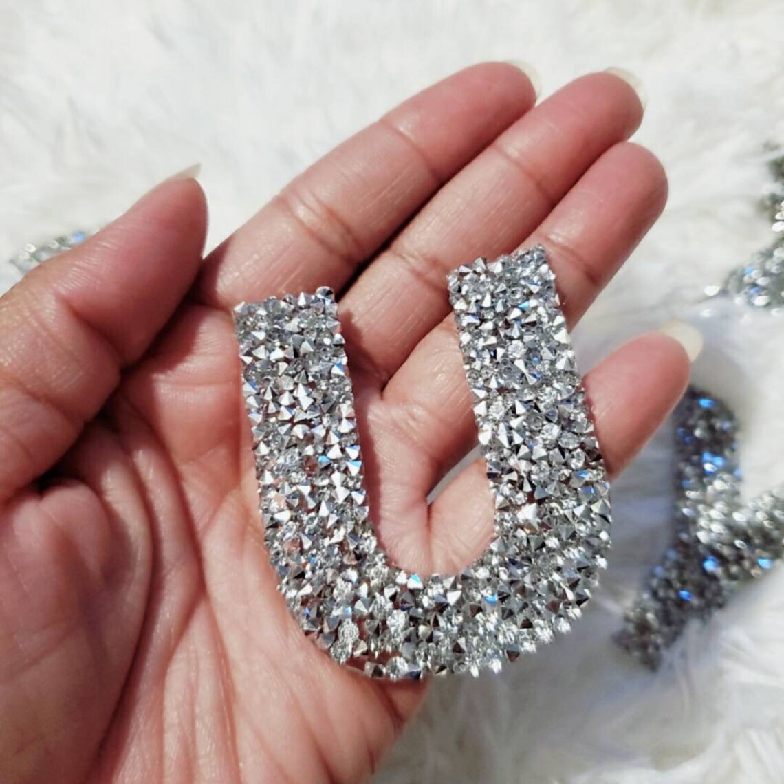 Hotfix Rhinestone Letters SILVER 1 pc NEW Choose Your | Etsy